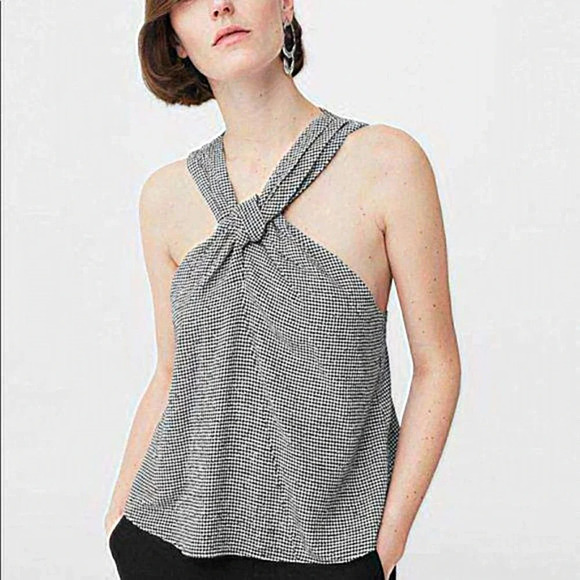 MANGO Gingham Halter Twist Top Size XXS‎ - Picture 2 of 7